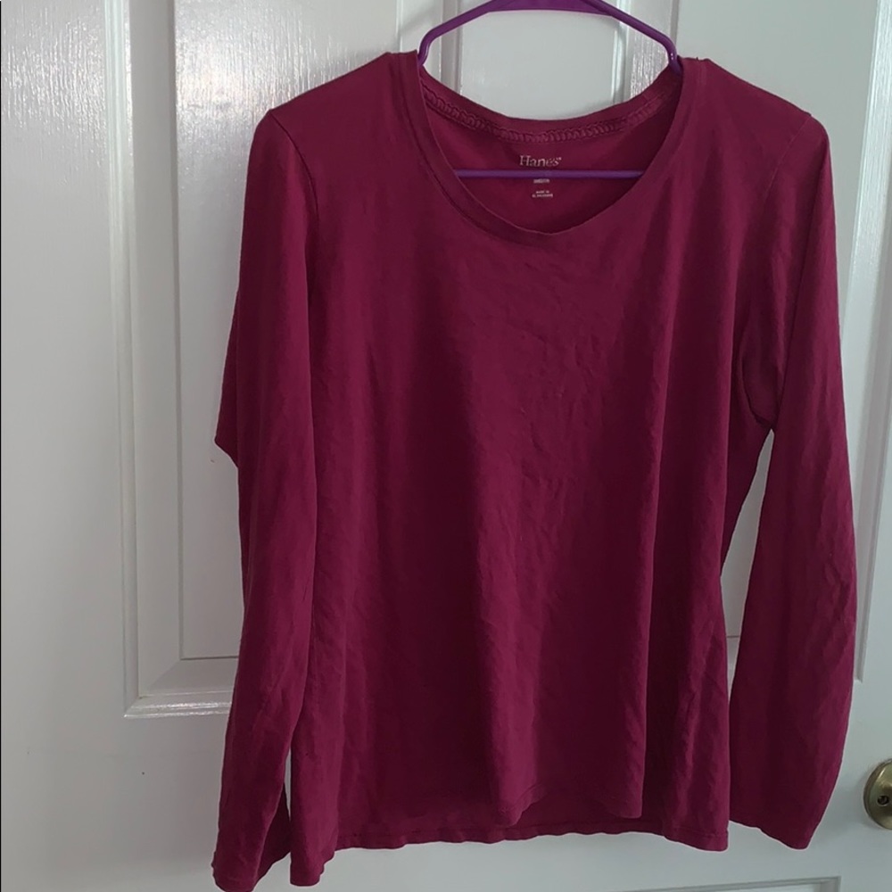Maroon Long Sleeve Shirt